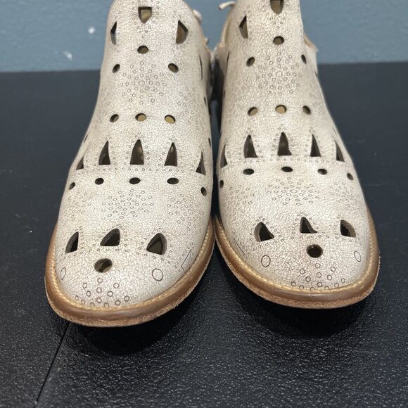 Musse & Cloud Boots Womens 7 Cream Coolise Cutout Distressed Lace Western Boho - Picture 2 of 8